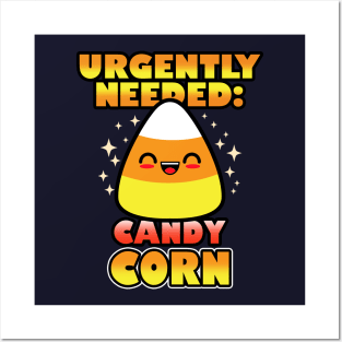 Cute Kawaii Candy Corn Halloween Trick Or Treat Meme Posters and Art